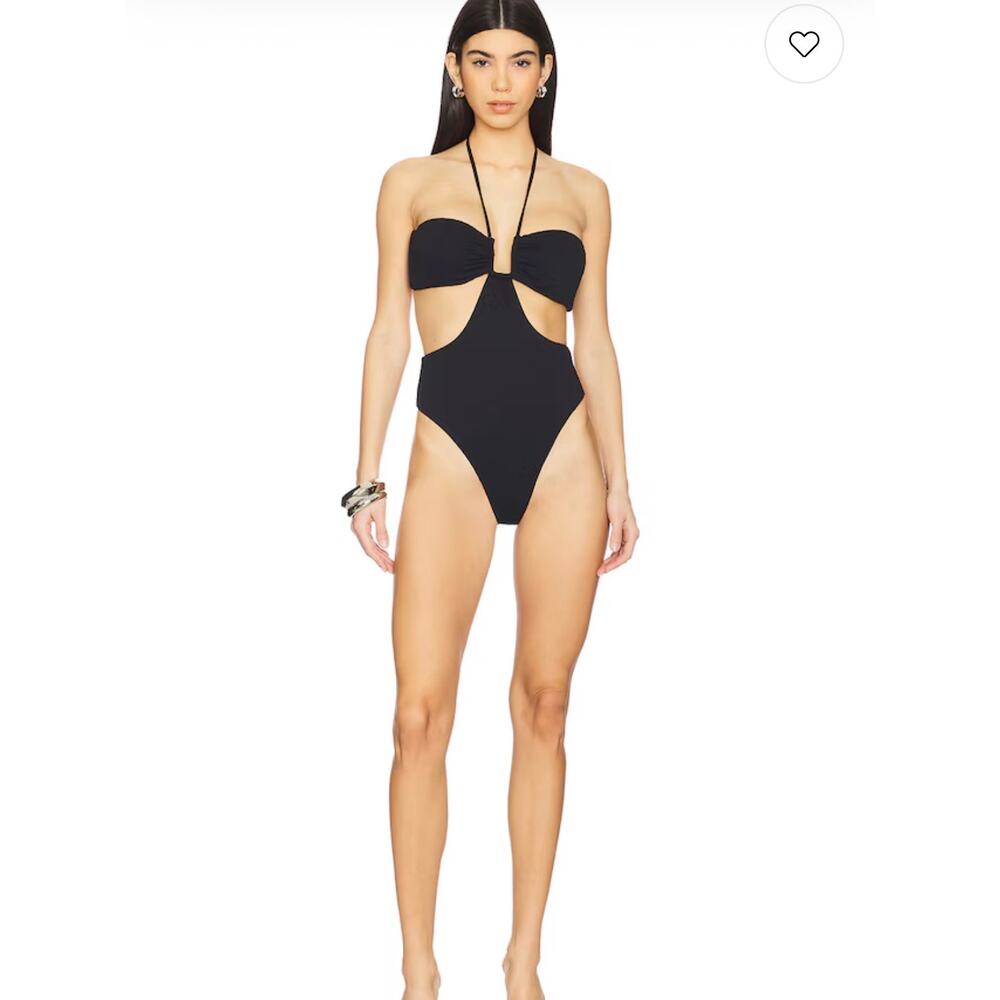 Devon Windsor Black Romi Swimsuit NWT L Large